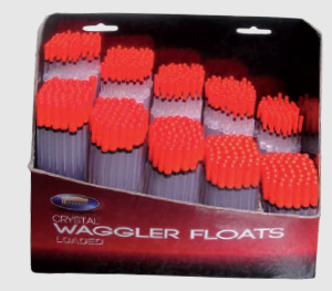 500 Loaded Clear Waggler Floats in Display Box
