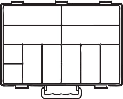 13" Accessory Box with Carry Handle - 11 Compartments