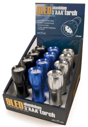 9 LED Aluminium Torch