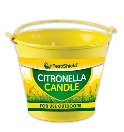 Citronella Candle in Metal Bucket