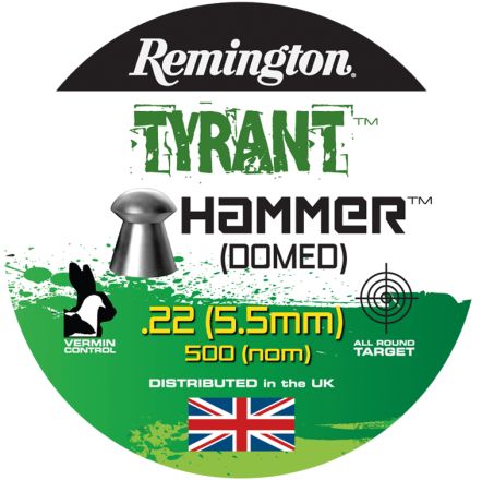 Remington Tyrant Hammer (Domed) Pellets .22 (5.5mm)